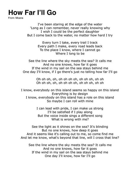 how far i ll go lyrics